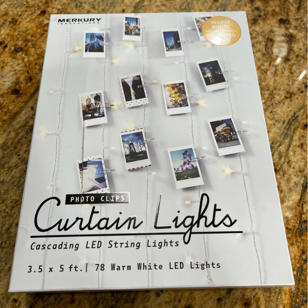 20 Photo Clips Curtain String Lights
